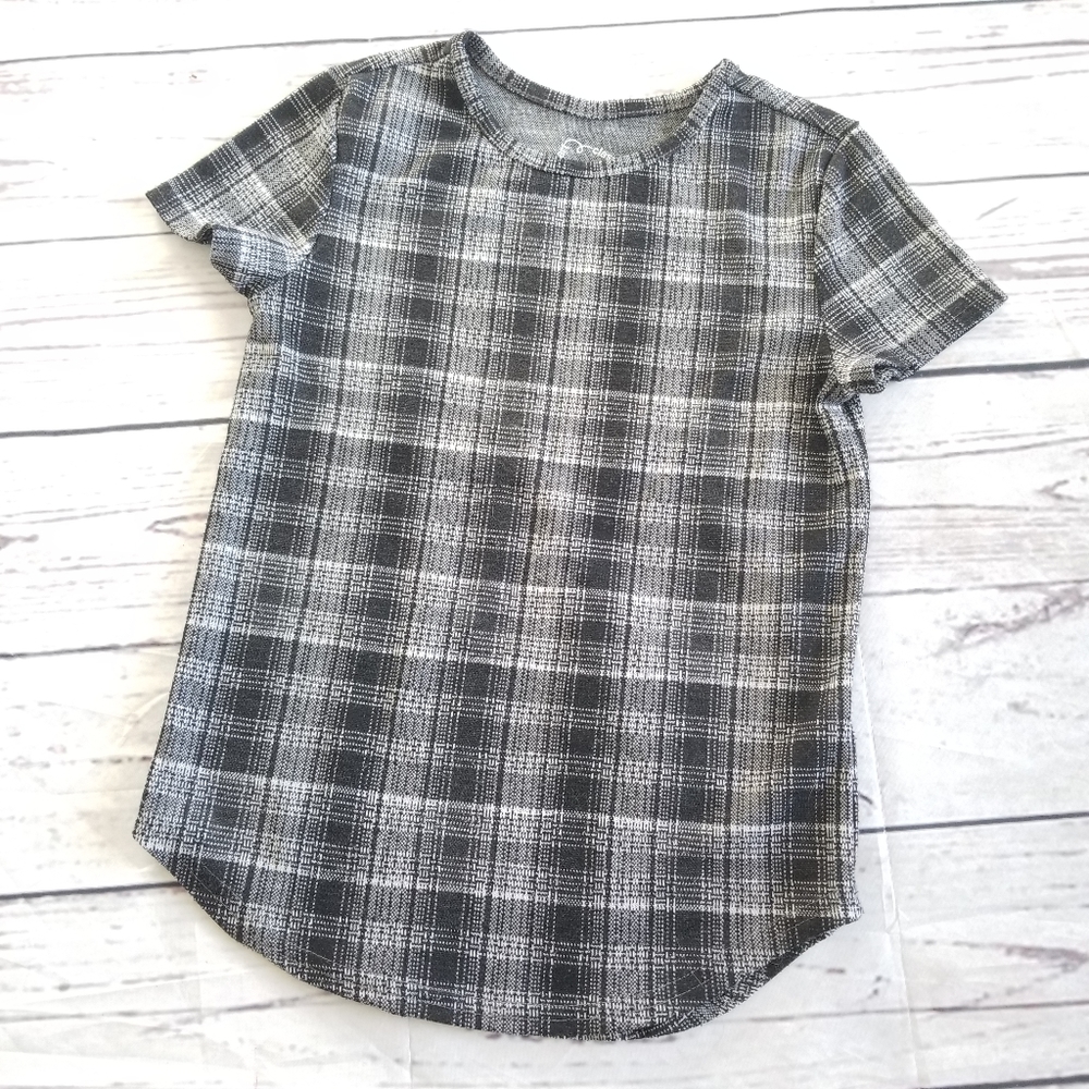 Art Class Black and Gray Plaid Tunic